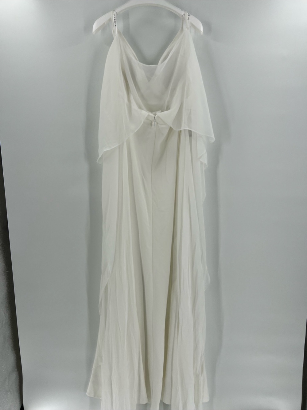 NWT Azazie Caity Dress Diamond White Size 14 | Wedding Formal Chiffon Gown - Picture 7 of 16